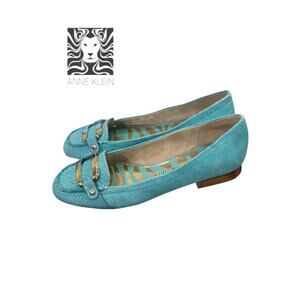 Anne Klein Talin Women’s Sky Blue Suede Leather Flats 5.5